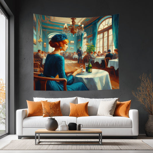 Josephine Alone Lightweight Wall Tapestry (Fabric Wall Hanging - USA) - Gregg Acini Adoree Designs - Wall Coverings