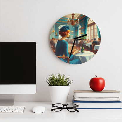 Josephine Alone MDF Wall Clock (Made in USA) - Gregg Acini Adoree Designs - Wall Clock