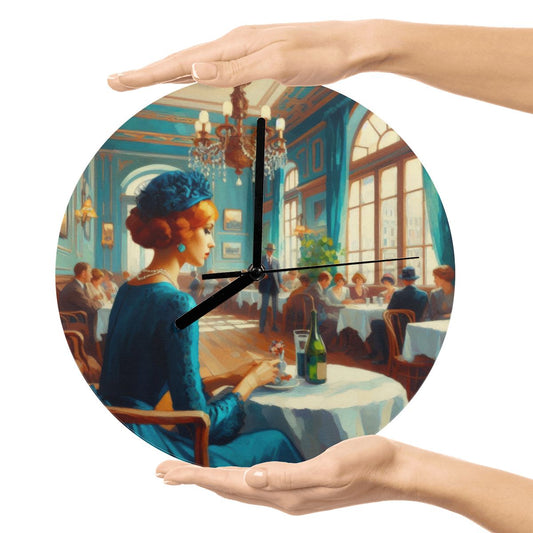 Josephine Alone MDF Wall Clock (Made in USA) - Gregg Acini Adoree Designs - Wall Clock