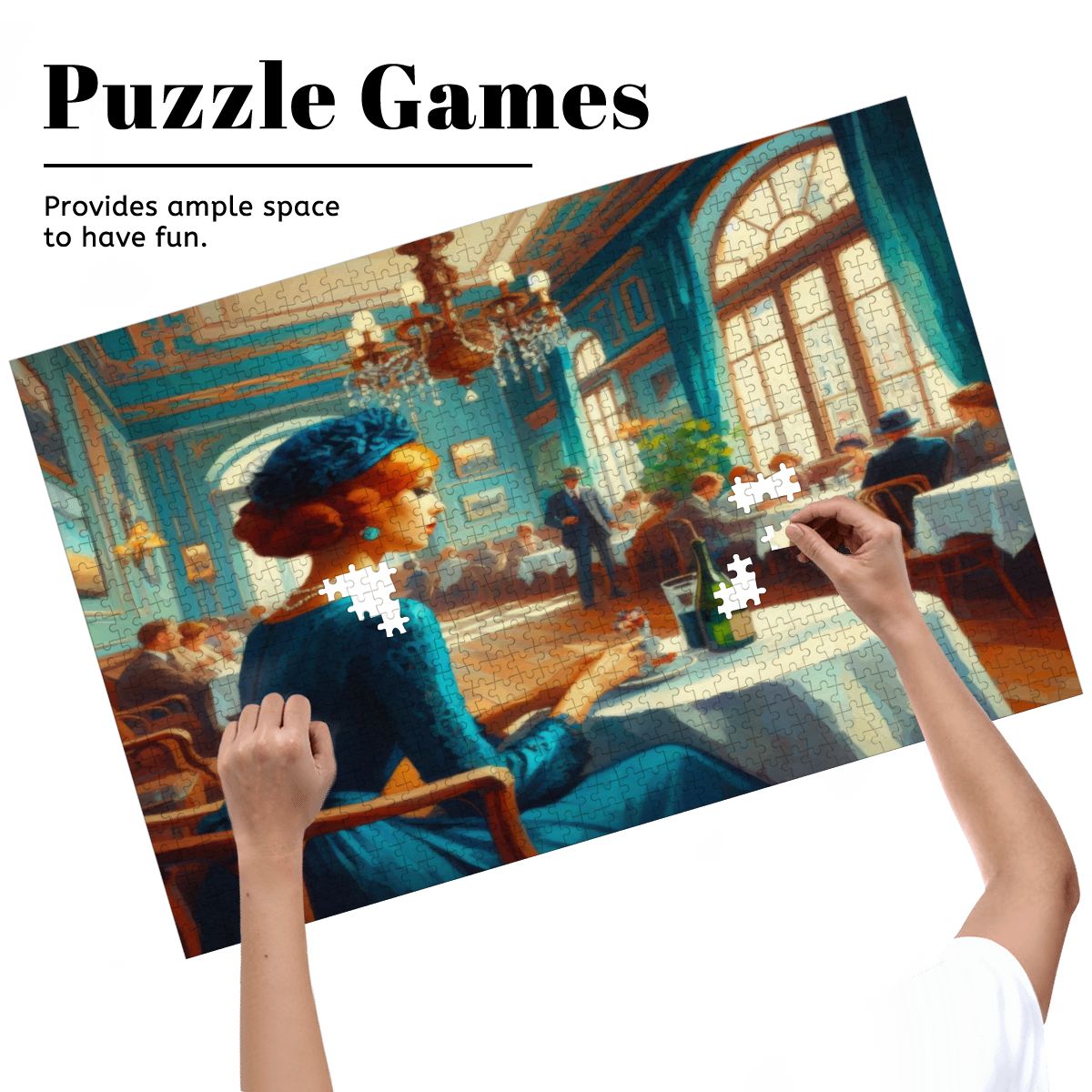 Josephine Alone Wooden Jigsaw Puzzles 1000 pcs - Gregg Acini Adoree Designs - Jigsaw Puzzle