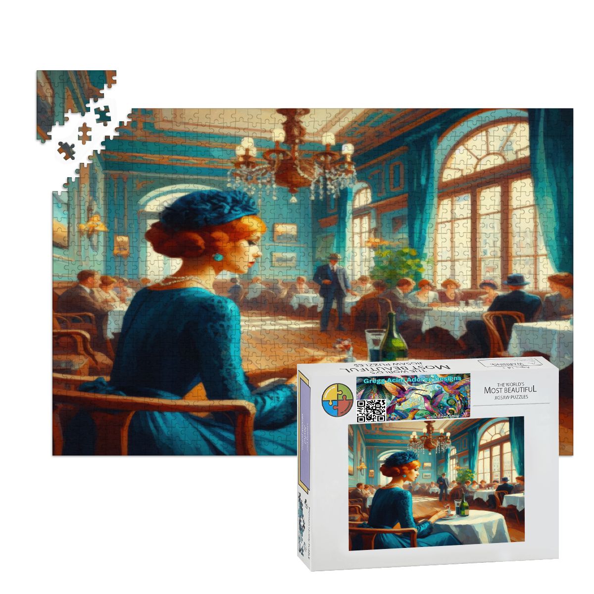 Josephine Alone Wooden Jigsaw Puzzles 1000 pcs - Gregg Acini Adoree Designs - Jigsaw Puzzle