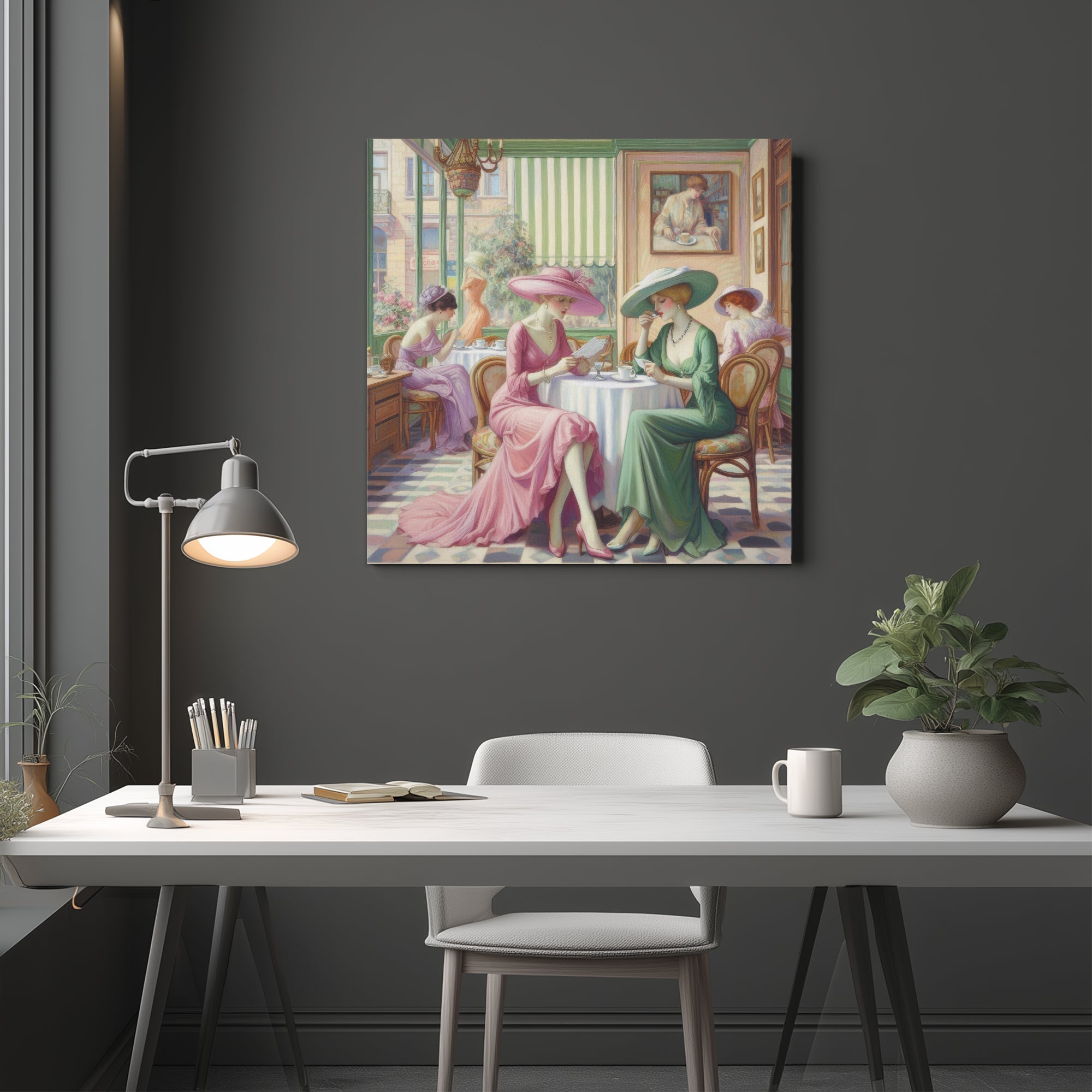 Kiffe Cafe 1:1 Ratio Canvas Painting - Gregg Acini Adoree Designs - Canvas