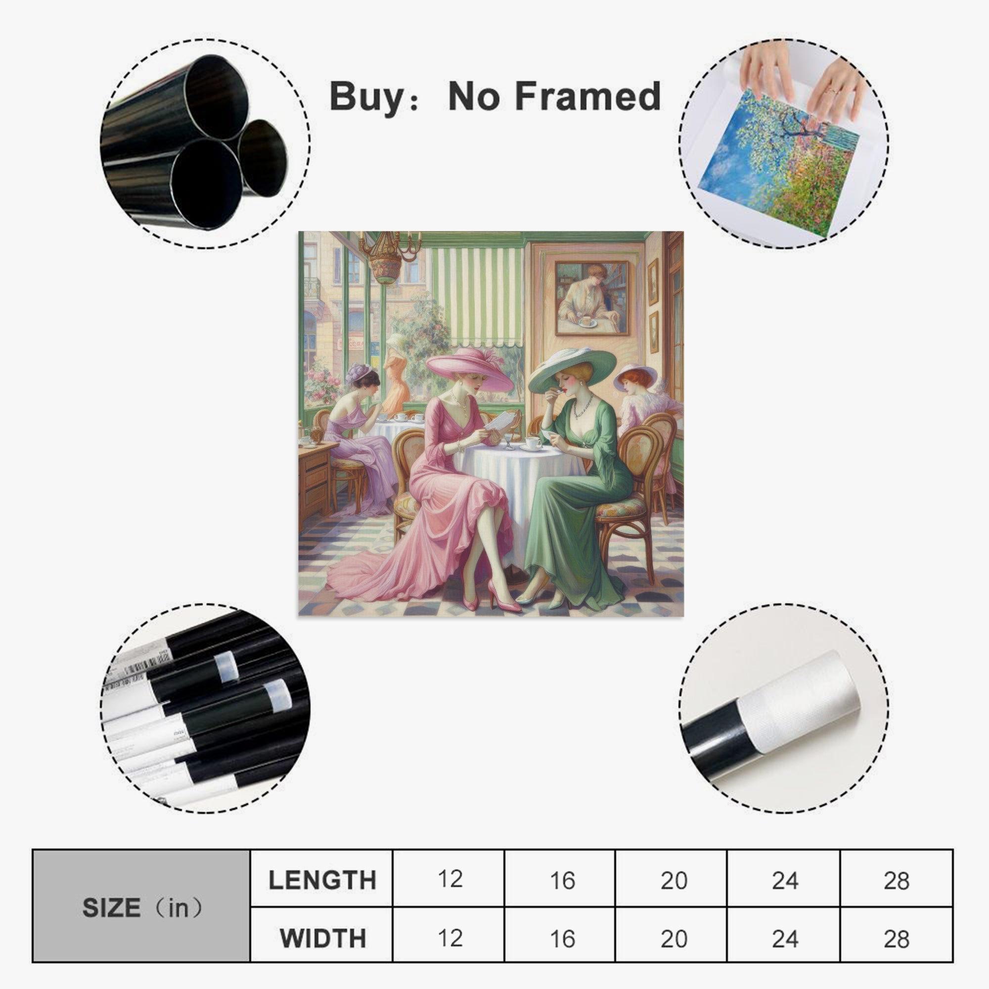 Kiffe Cafe 1:1 Ratio Canvas Painting - Gregg Acini Adoree Designs - Canvas