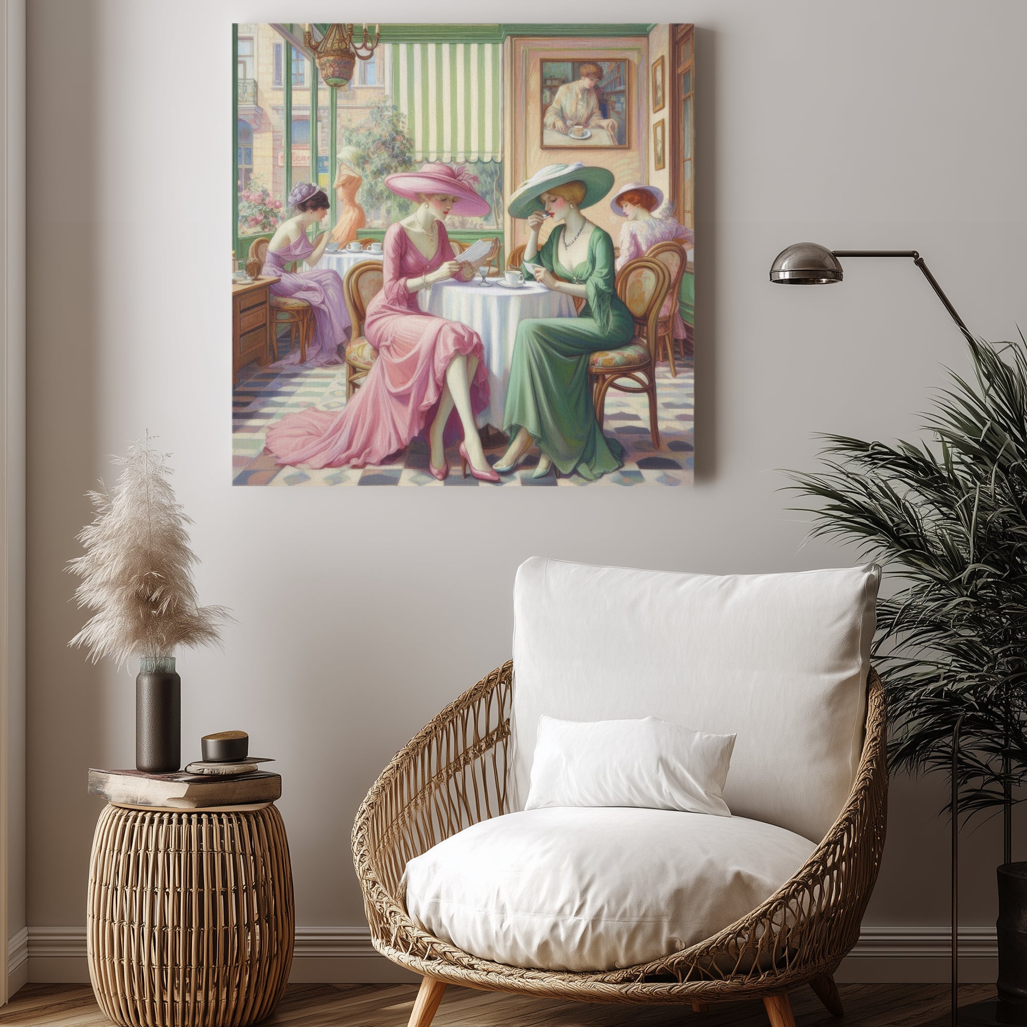 Kiffe Cafe 1:1 Ratio Canvas Painting - Gregg Acini Adoree Designs - Canvas