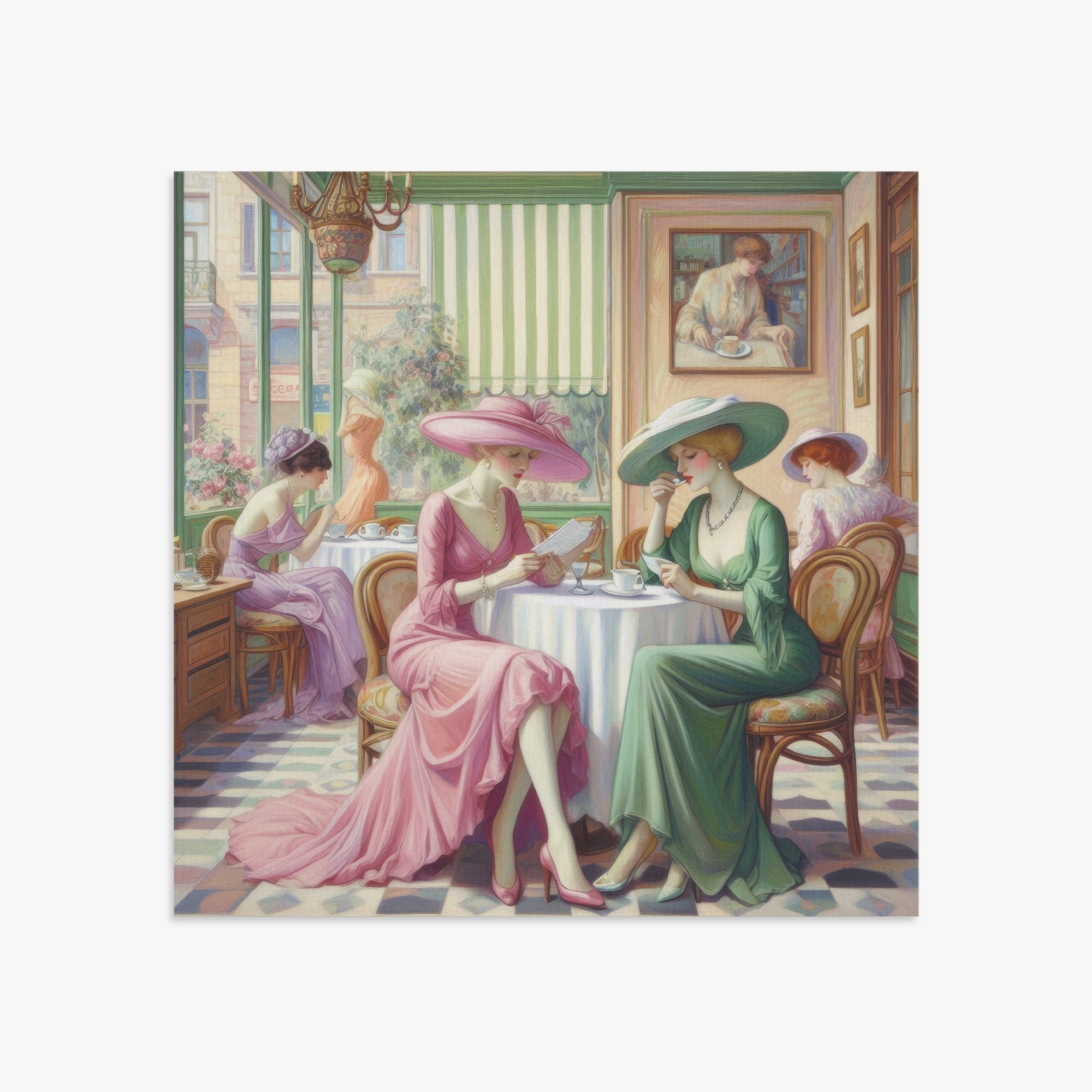 Kiffe Cafe 1:1 Ratio Canvas Painting - Gregg Acini Adoree Designs - Canvas