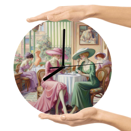 Kiffe Cafe MDF Wall Clock (Made in USA) - Gregg Acini Adoree Designs - Wall Clock