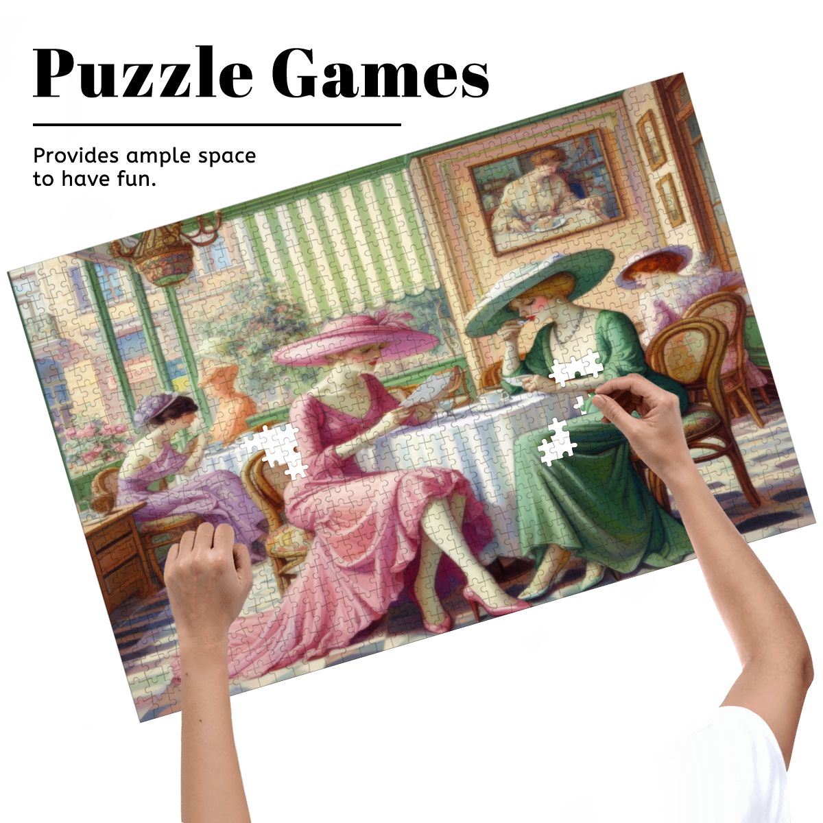 Kiffe Cafe Wooden Jigsaw Puzzles 1000 pcs - Gregg Acini Adoree Designs - Jigsaw Puzzle