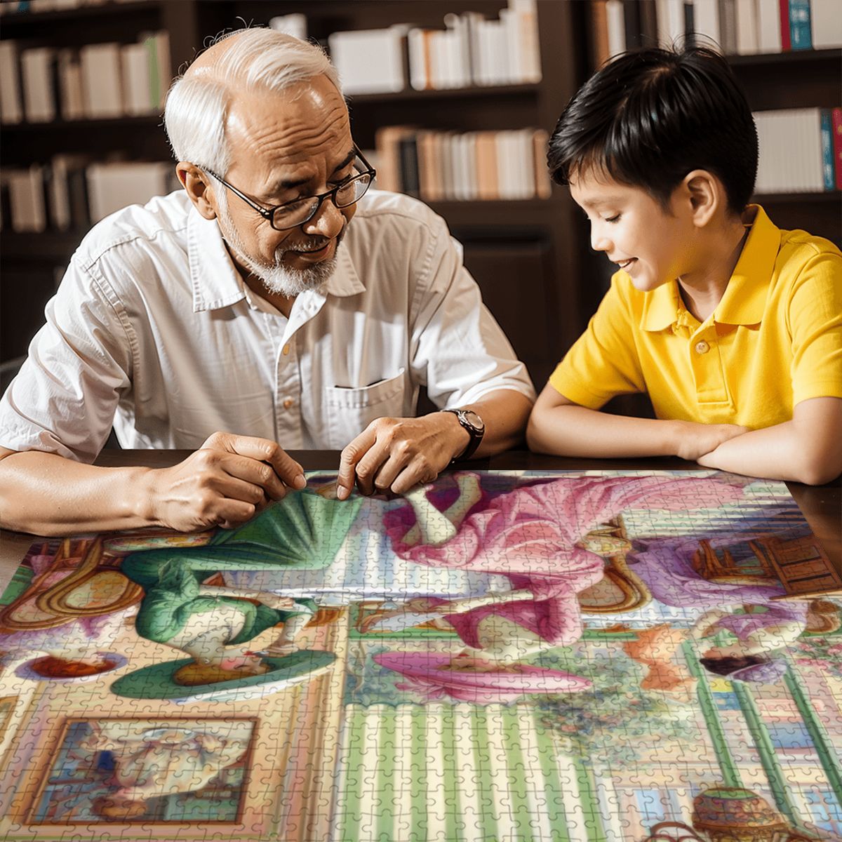 Kiffe Cafe Wooden Jigsaw Puzzles 1000 pcs - Gregg Acini Adoree Designs - Jigsaw Puzzle