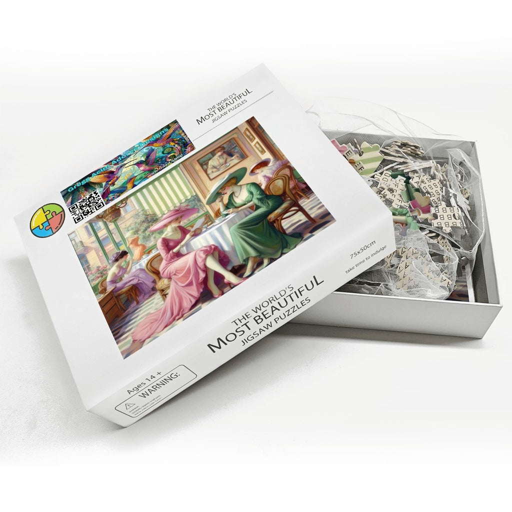 Kiffe Cafe Wooden Jigsaw Puzzles 1000 pcs - Gregg Acini Adoree Designs - Jigsaw Puzzle