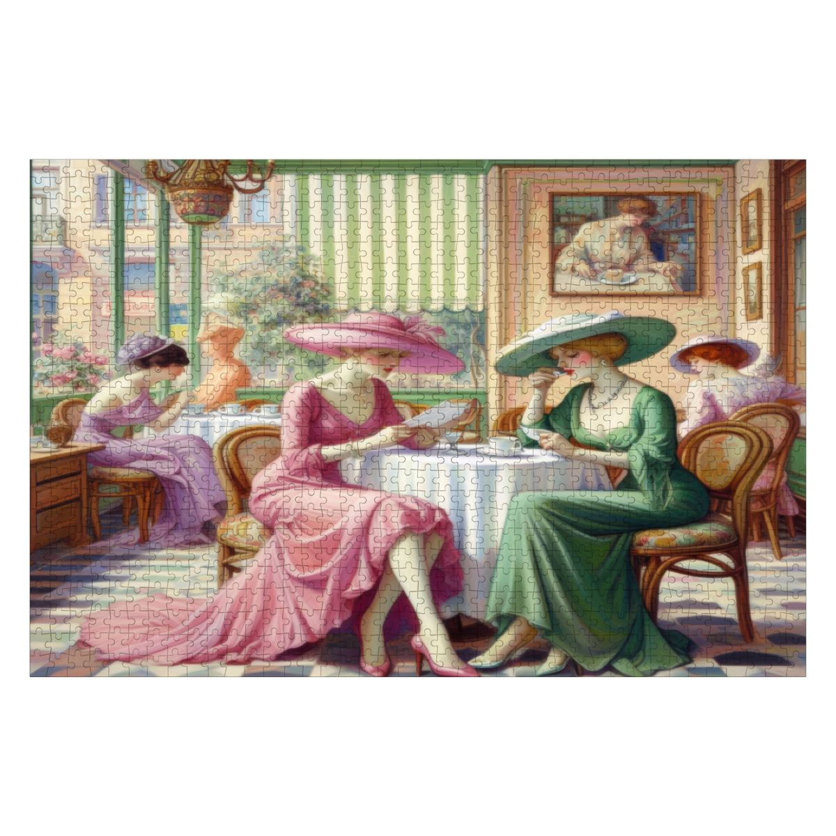 Kiffe Cafe Wooden Jigsaw Puzzles 1000 pcs - Gregg Acini Adoree Designs - Jigsaw Puzzle