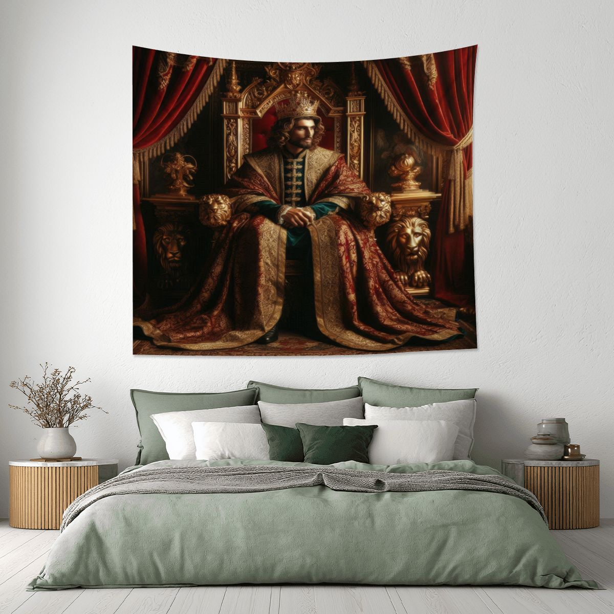 King 2 Lightweight Wall Tapestry (Fabric Wall Hanging - USA) - Gregg Acini Adoree Designs - Wall Coverings