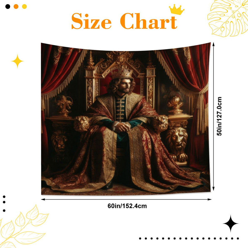 King 2 Lightweight Wall Tapestry (Fabric Wall Hanging - USA) - Gregg Acini Adoree Designs - Wall Coverings