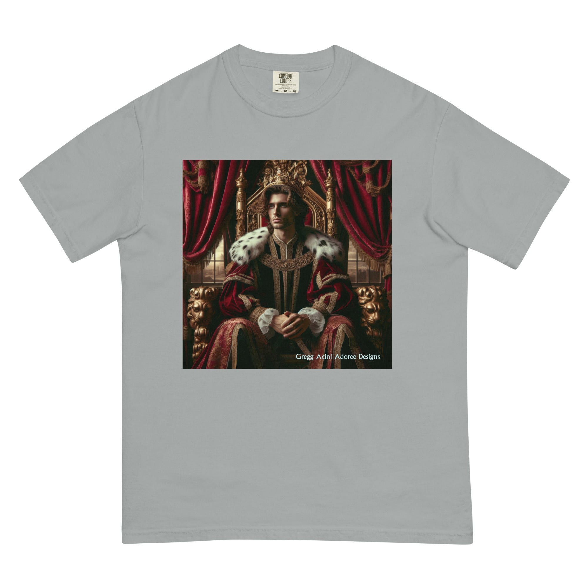 King1 Unisex garment - dyed heavyweight t-shirt - Gregg Acini Adoree Designs - Tee Shirt