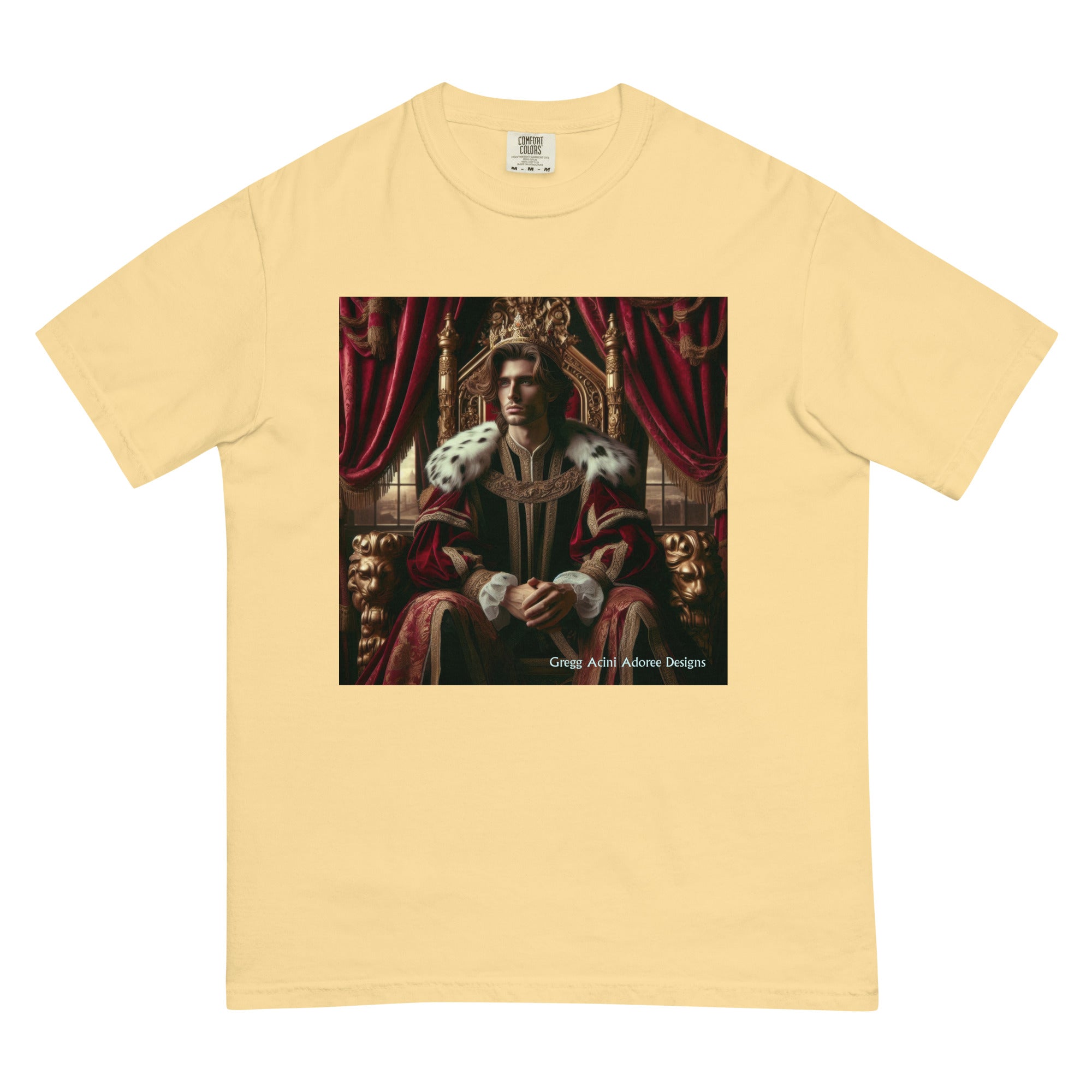 King1 Unisex garment - dyed heavyweight t-shirt - Gregg Acini Adoree Designs - Tee Shirt