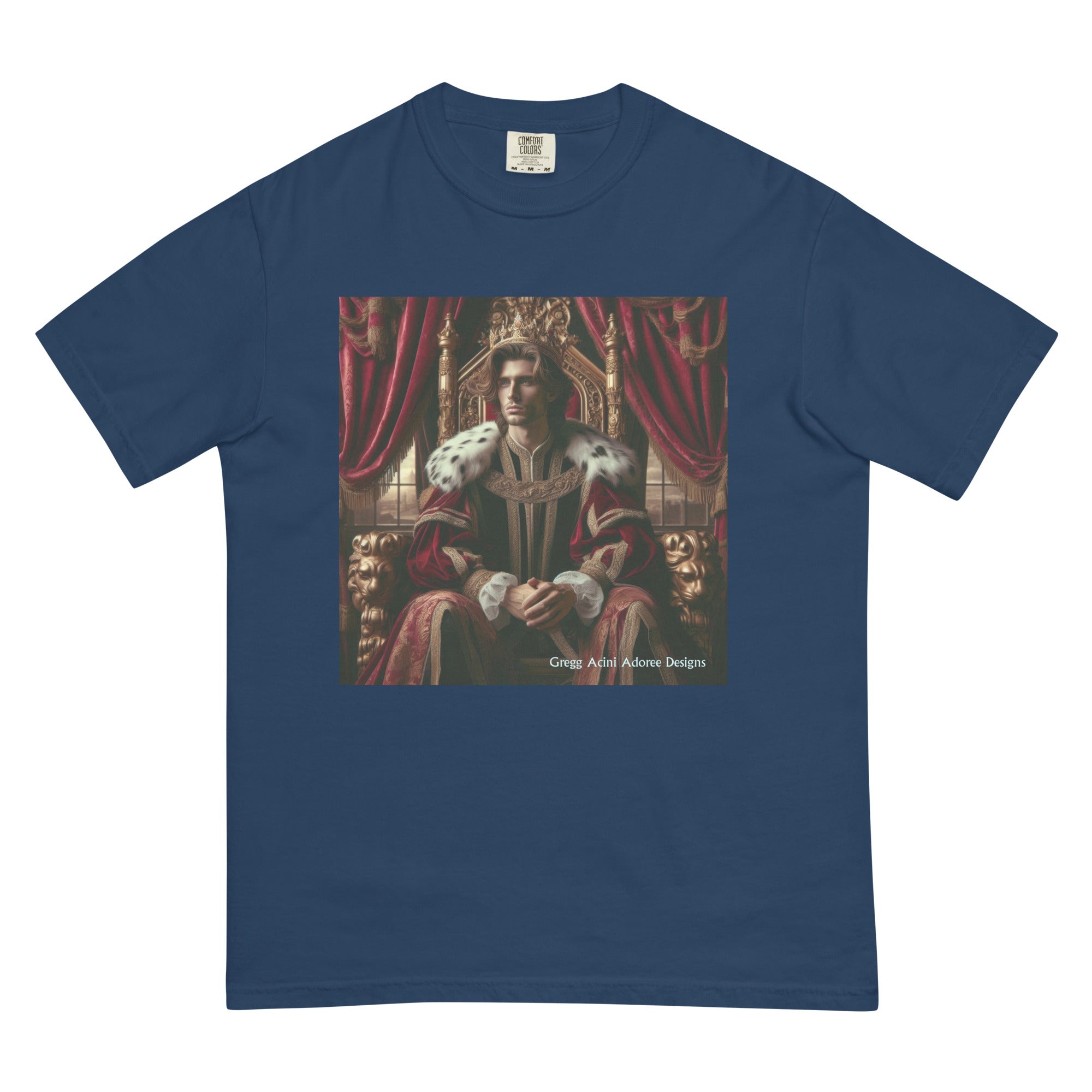 King1 Unisex garment - dyed heavyweight t-shirt - Gregg Acini Adoree Designs - Tee Shirt