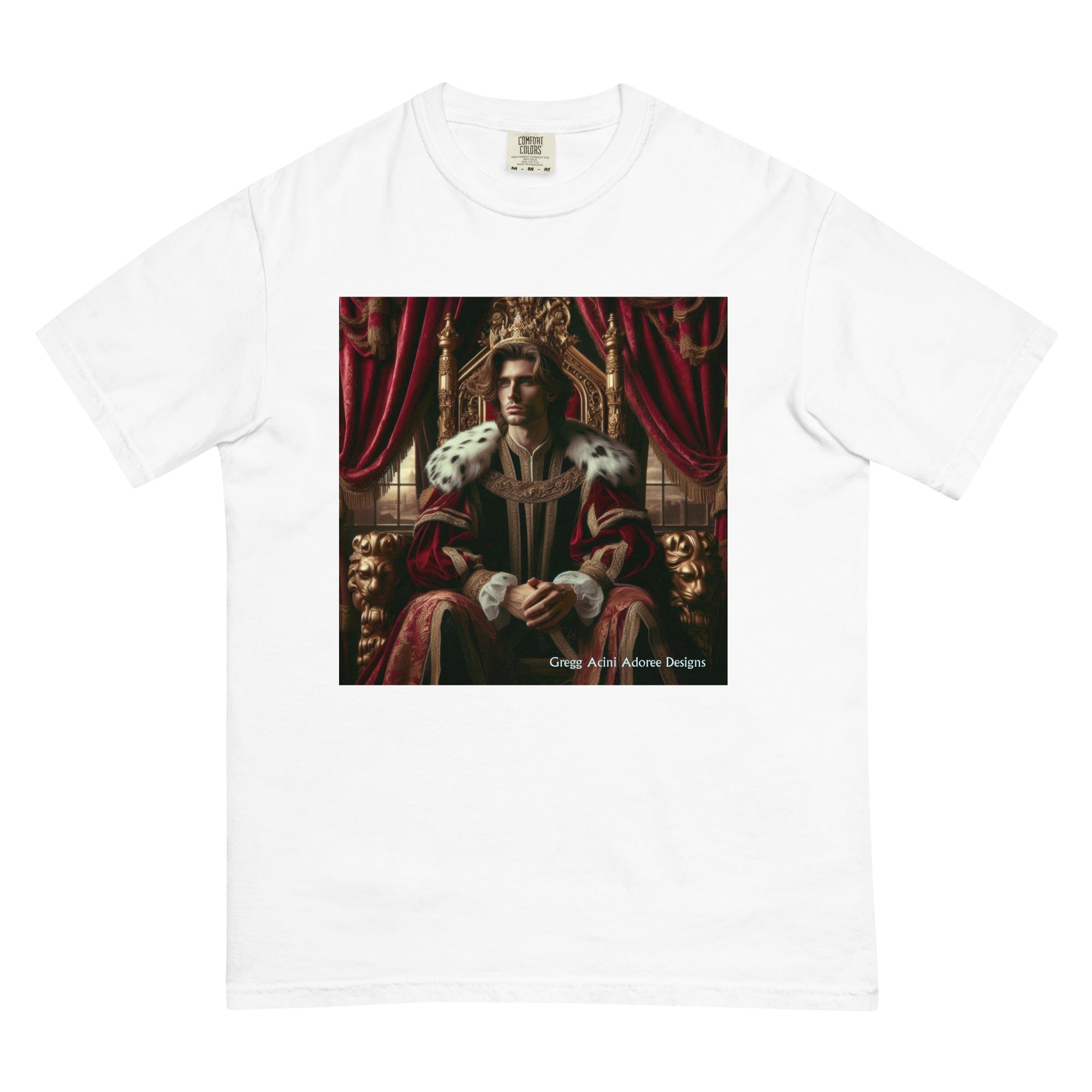 King1 Unisex garment - dyed heavyweight t-shirt - Gregg Acini Adoree Designs - Tee Shirt