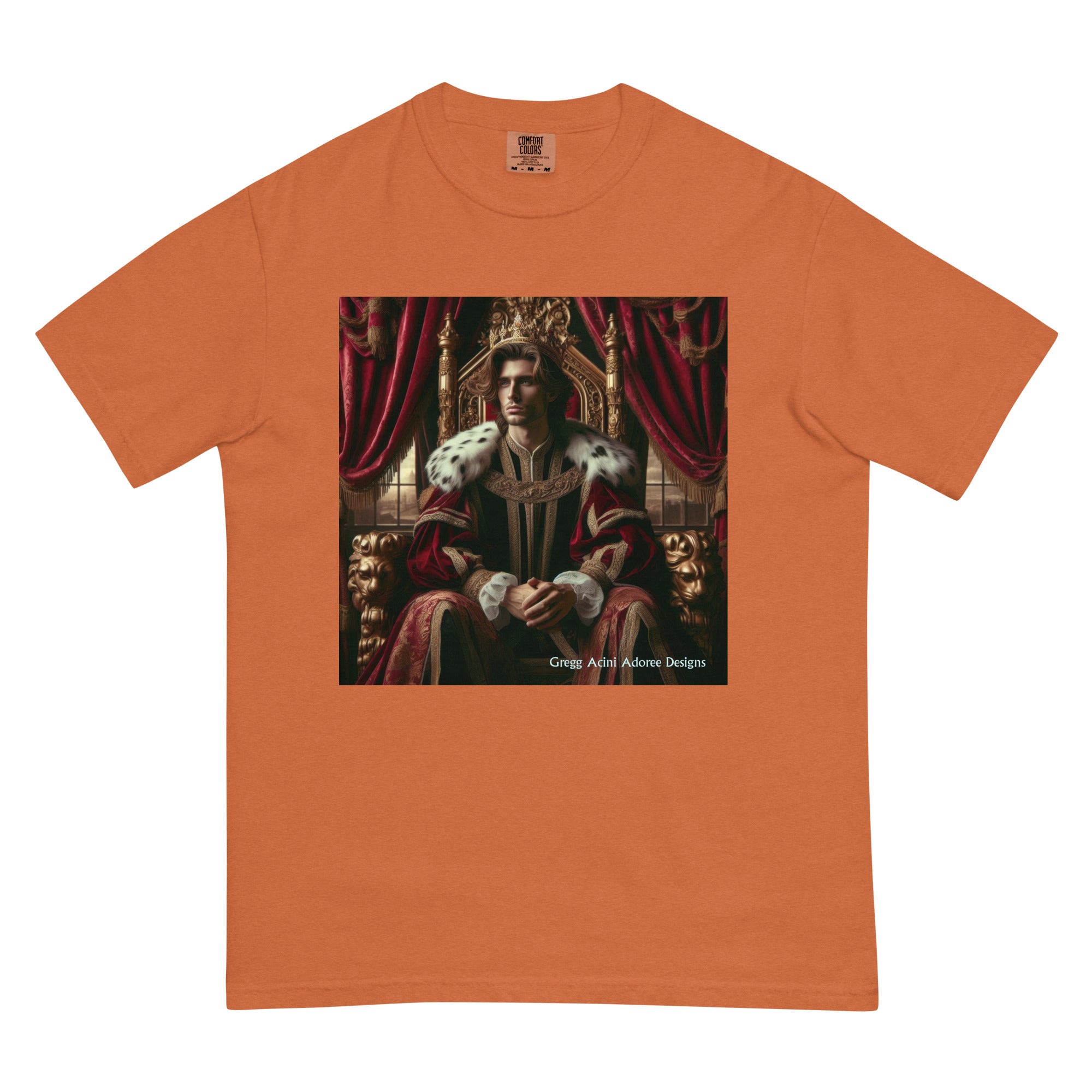 King1 Unisex garment - dyed heavyweight t-shirt - Gregg Acini Adoree Designs - Tee Shirt