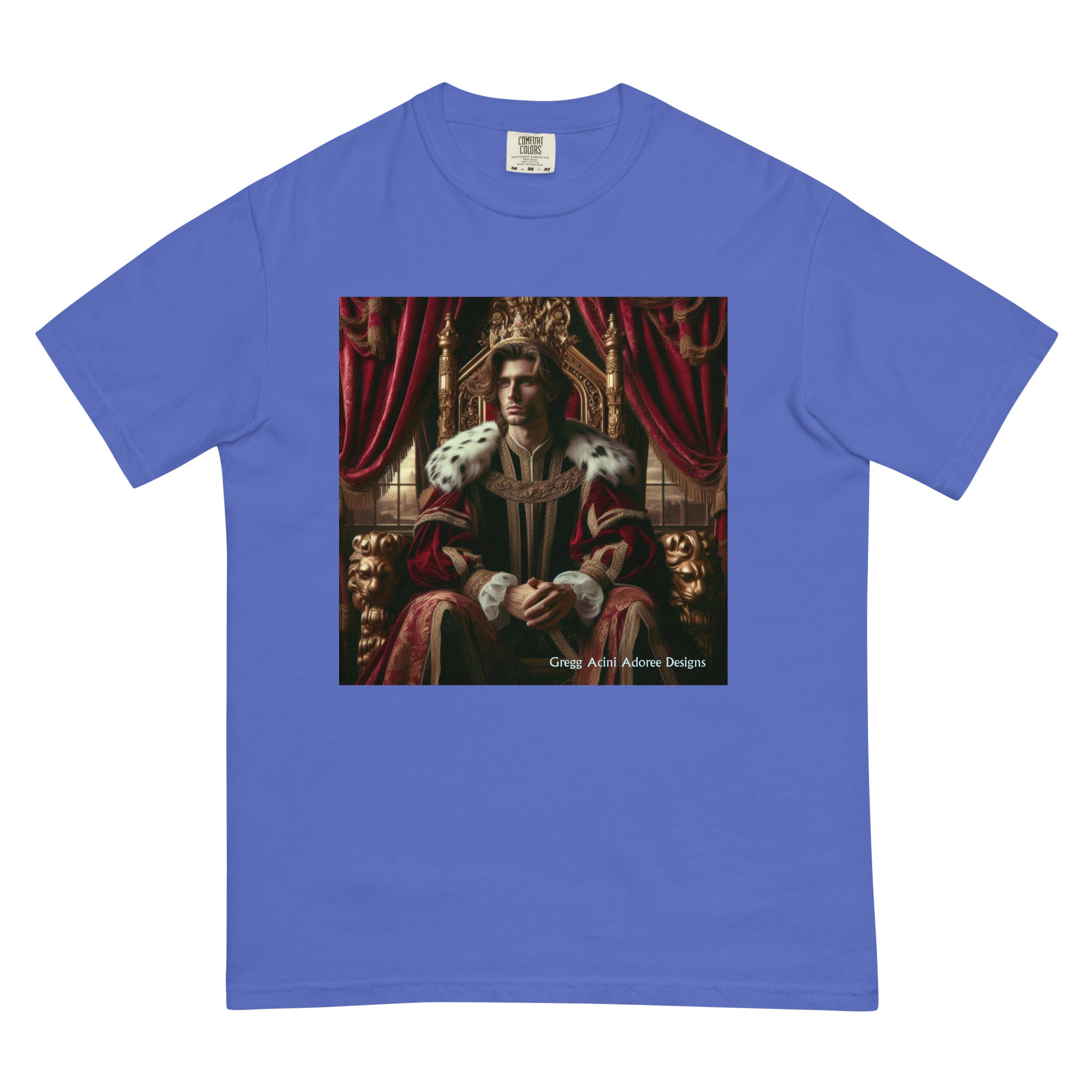 King1 Unisex garment - dyed heavyweight t-shirt - Gregg Acini Adoree Designs - Tee Shirt