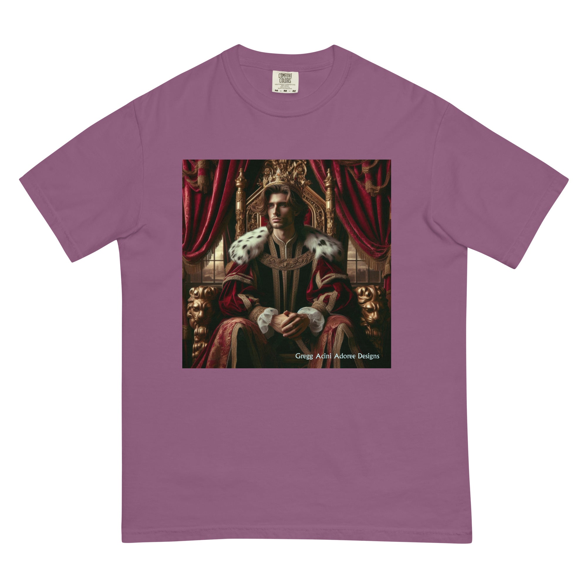 King1 Unisex garment - dyed heavyweight t-shirt - Gregg Acini Adoree Designs - Tee Shirt