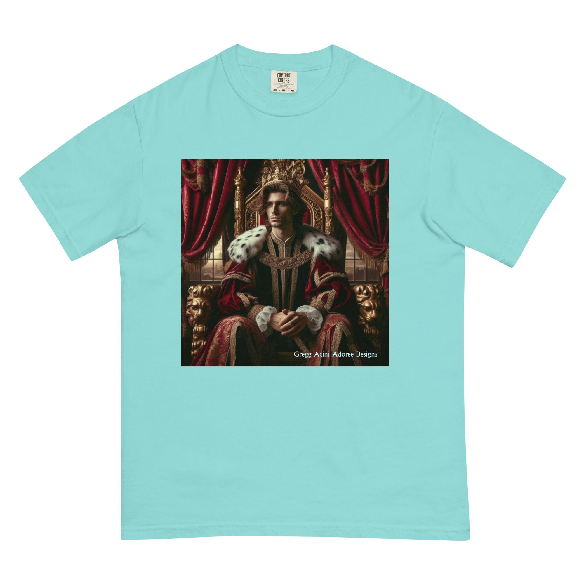 King1 Unisex garment - dyed heavyweight t-shirt - Gregg Acini Adoree Designs - Tee Shirt