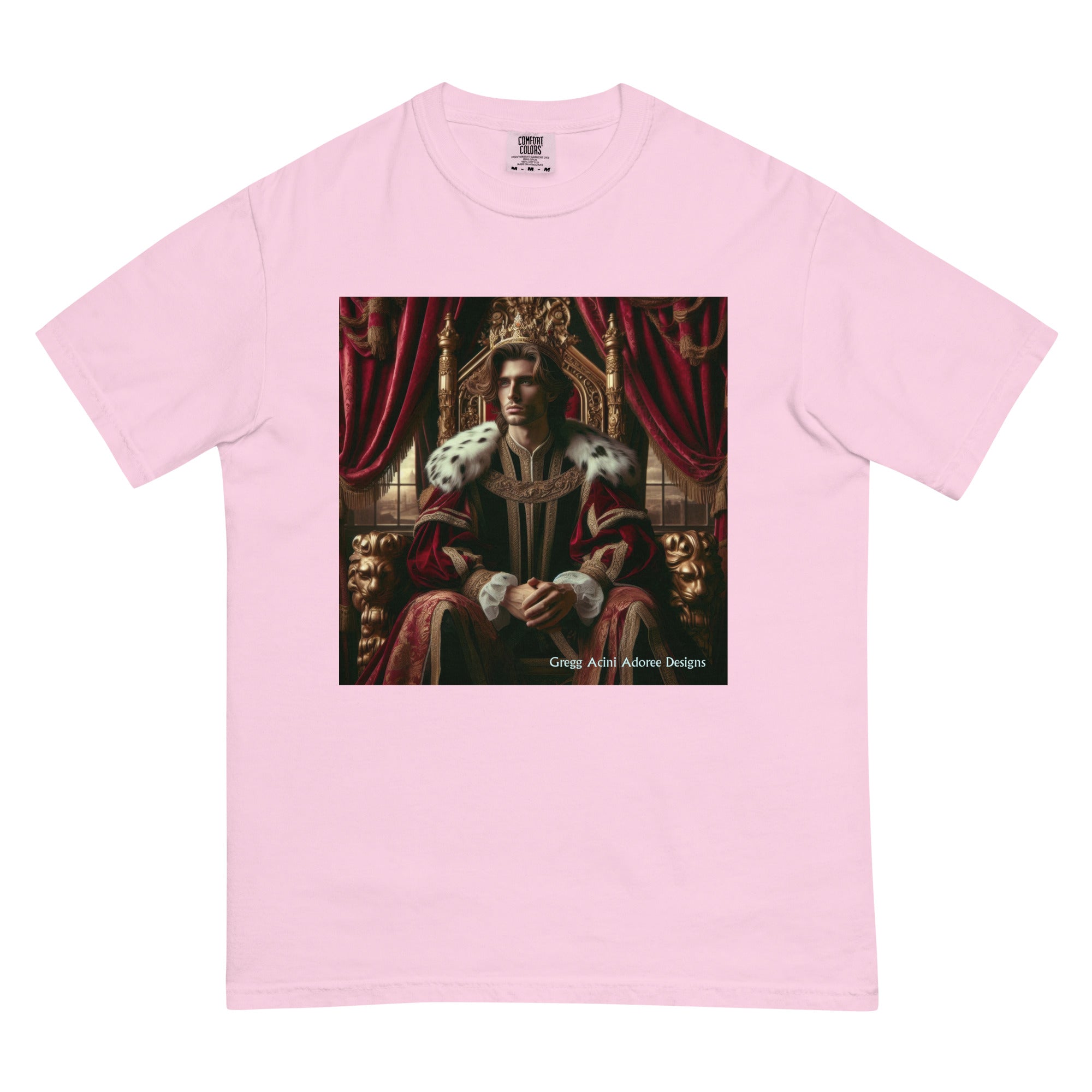 King1 Unisex garment - dyed heavyweight t-shirt - Gregg Acini Adoree Designs - Tee Shirt