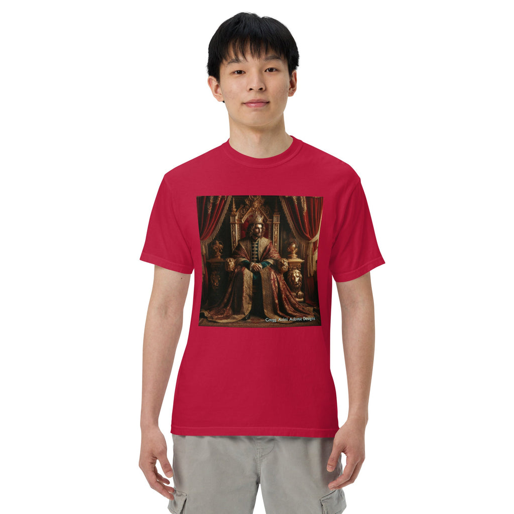 King2 Unisex garment - dyed heavyweight t-shirt - Gregg Acini Adoree Designs - Tee Shirt
