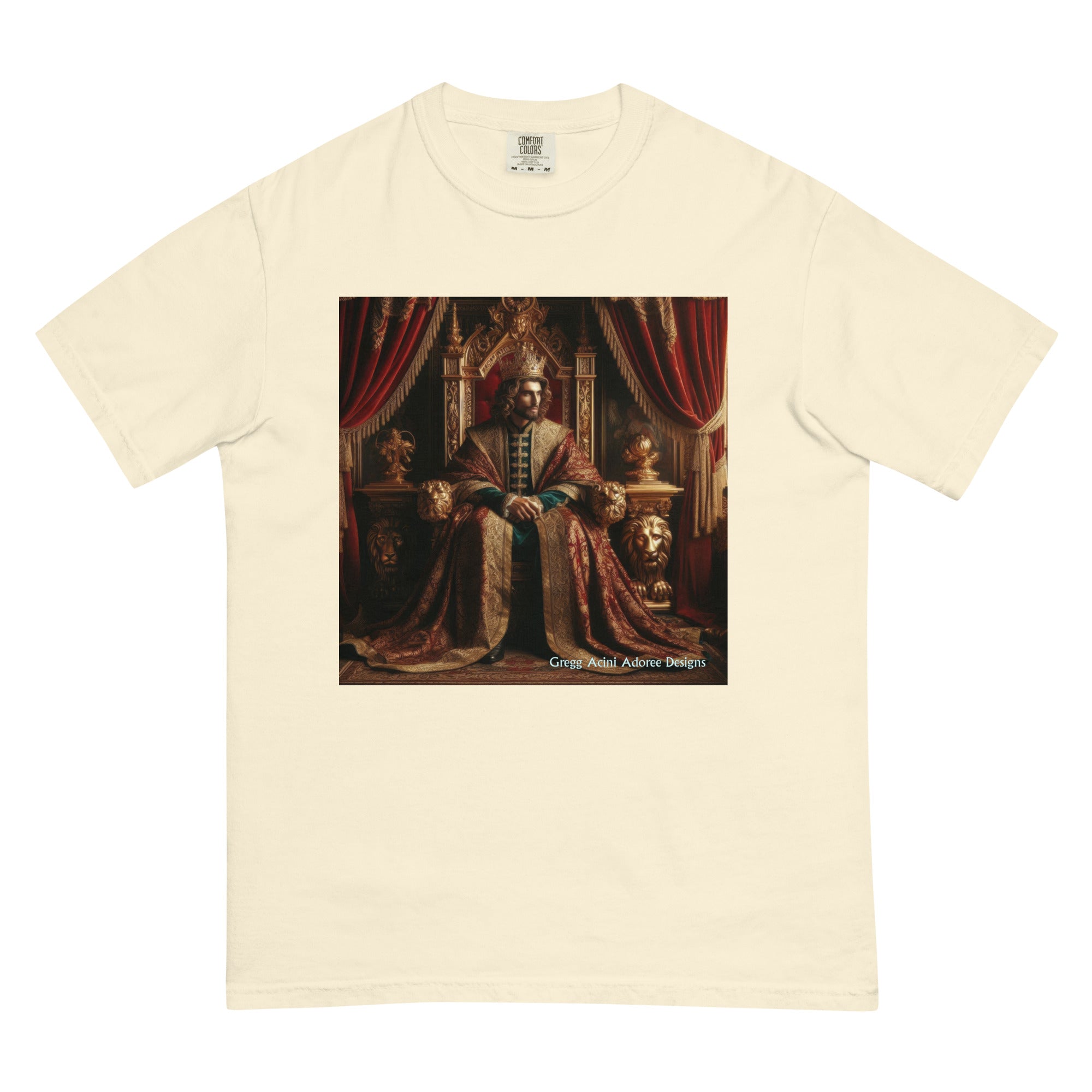 King2 Unisex garment - dyed heavyweight t-shirt - Gregg Acini Adoree Designs - Tee Shirt