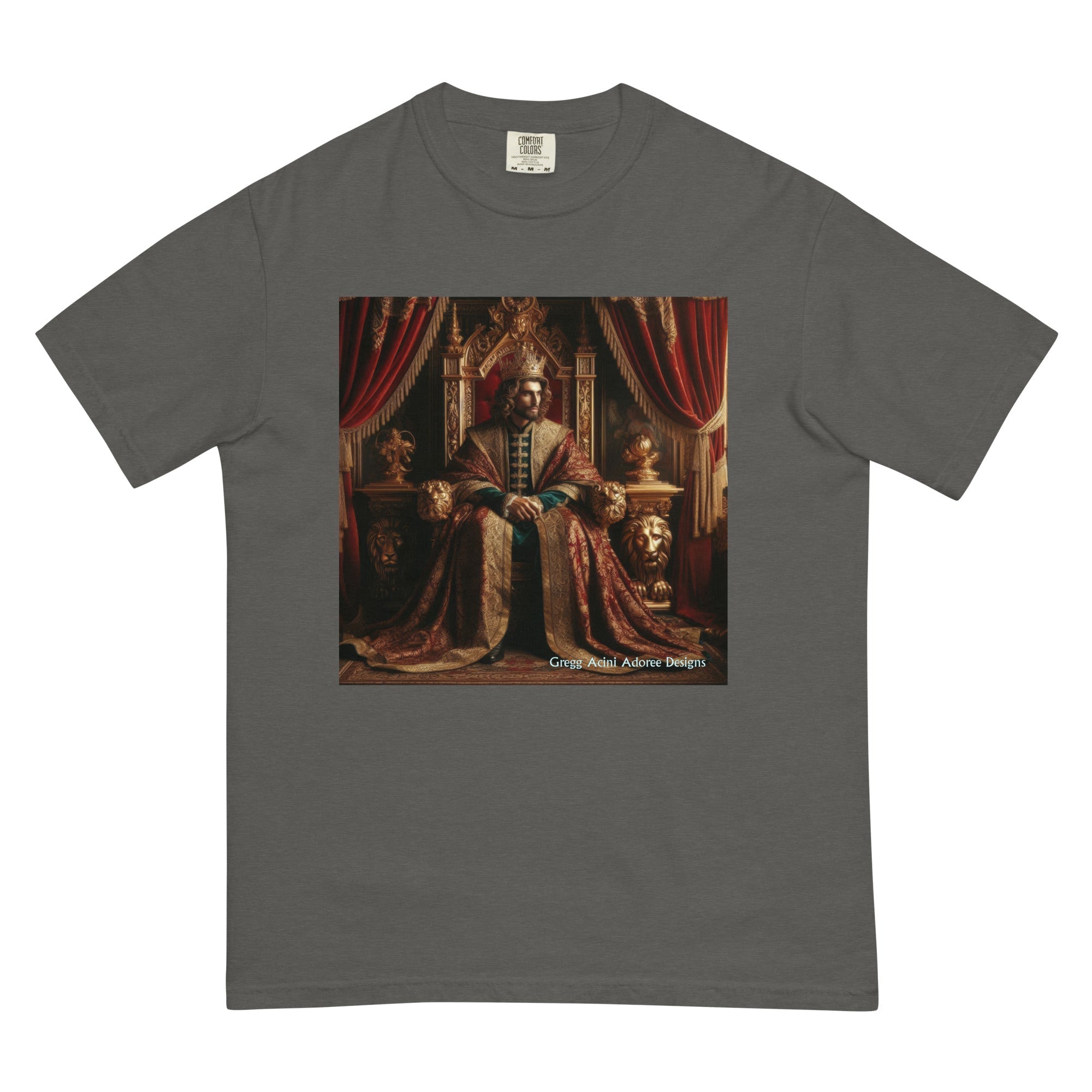 King2 Unisex garment - dyed heavyweight t-shirt - Gregg Acini Adoree Designs - Tee Shirt