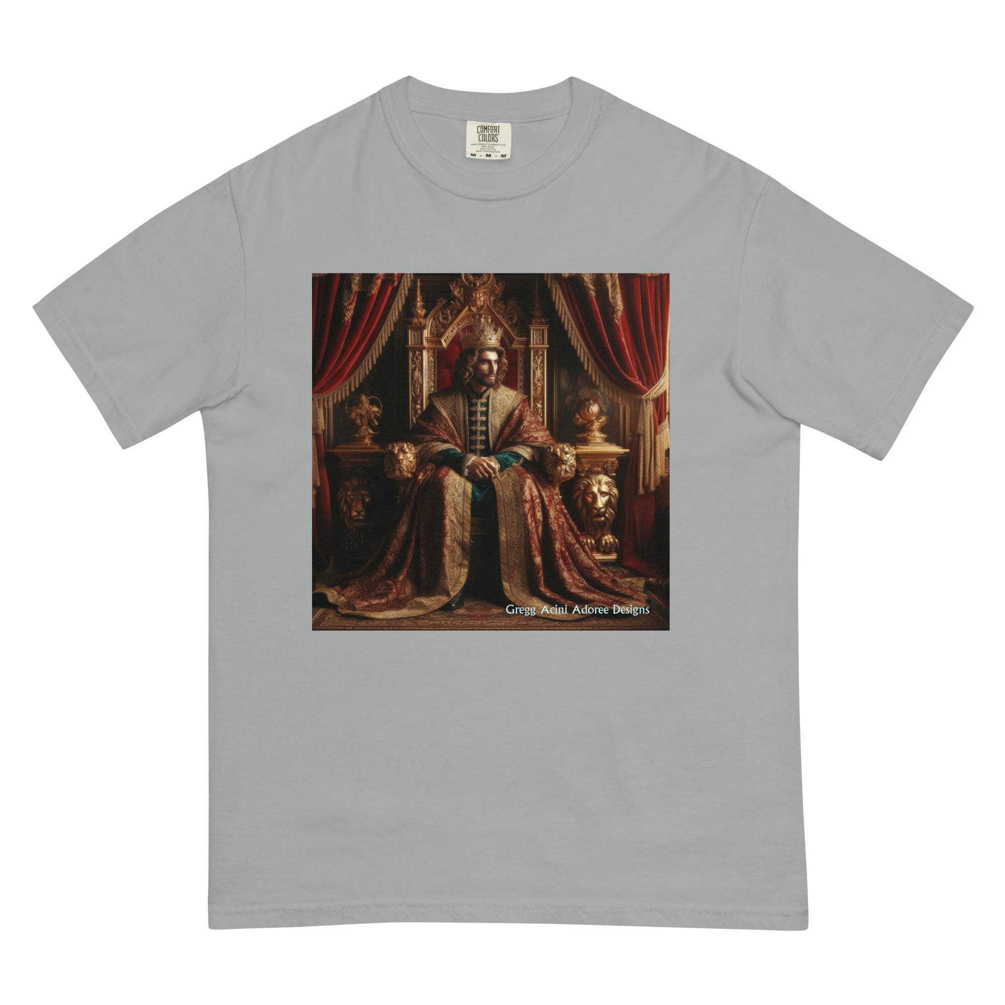 King2 Unisex garment - dyed heavyweight t-shirt - Gregg Acini Adoree Designs - Tee Shirt