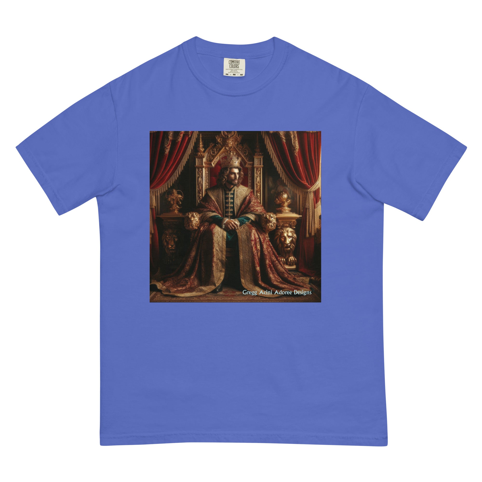 King2 Unisex garment - dyed heavyweight t-shirt - Gregg Acini Adoree Designs - Tee Shirt