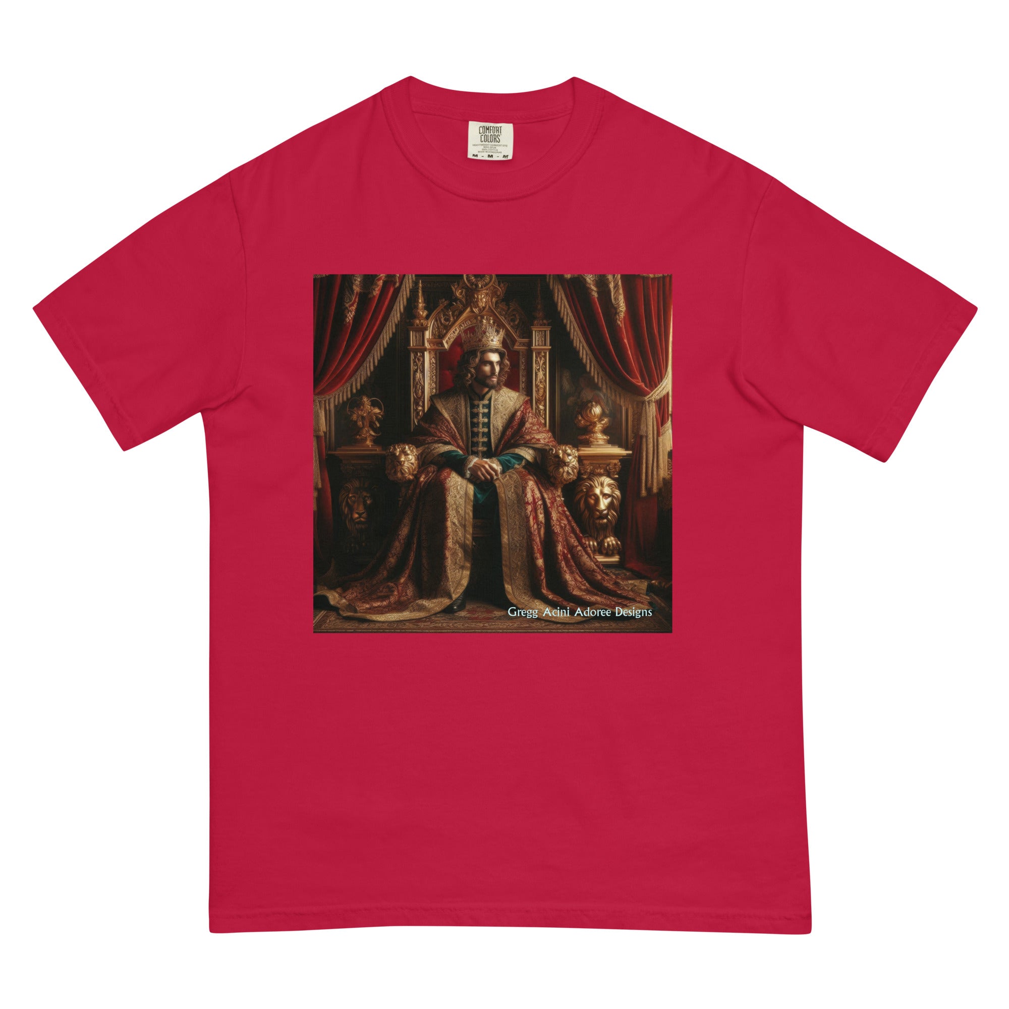 King2 Unisex garment - dyed heavyweight t-shirt - Gregg Acini Adoree Designs - Tee Shirt