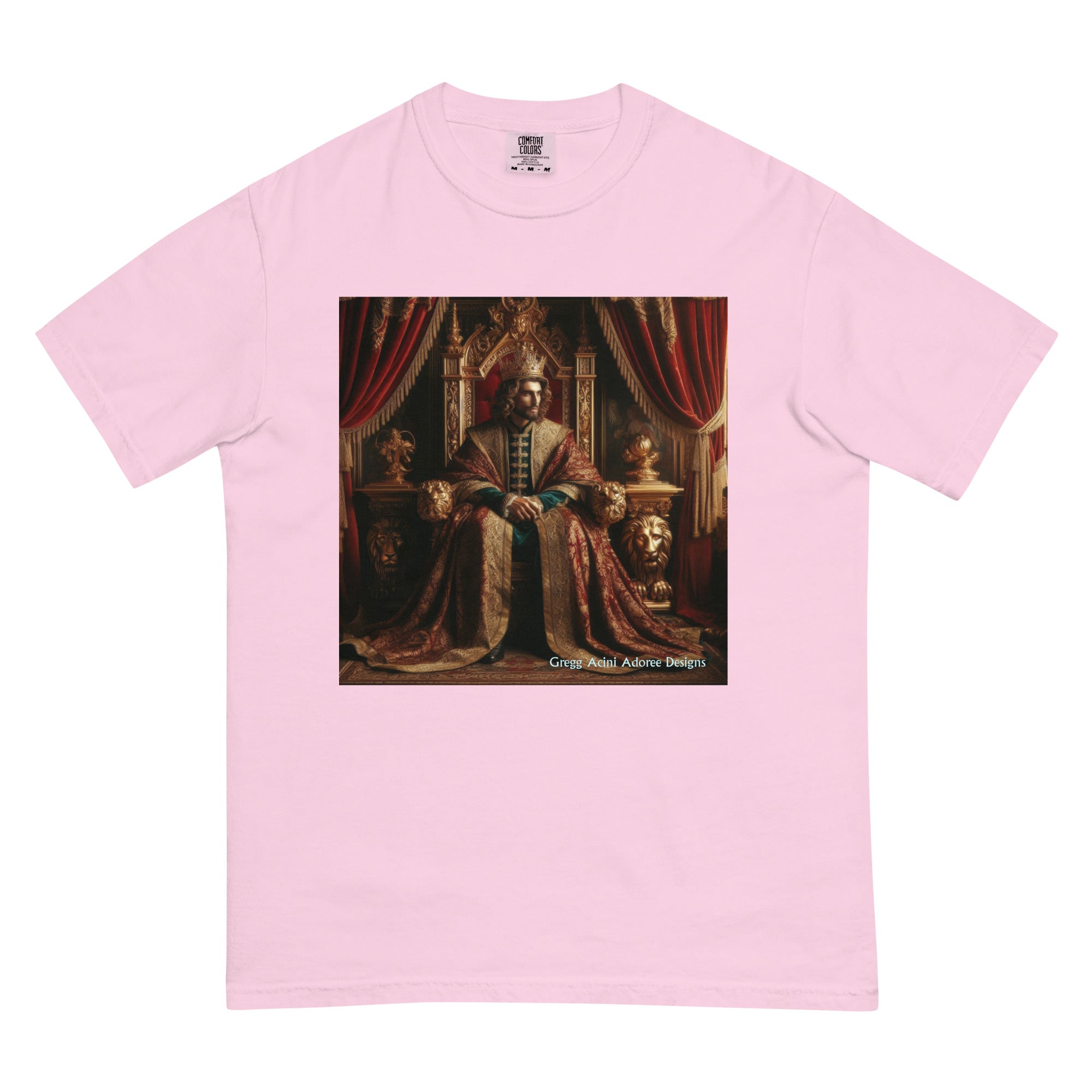 King2 Unisex garment - dyed heavyweight t-shirt - Gregg Acini Adoree Designs - Tee Shirt