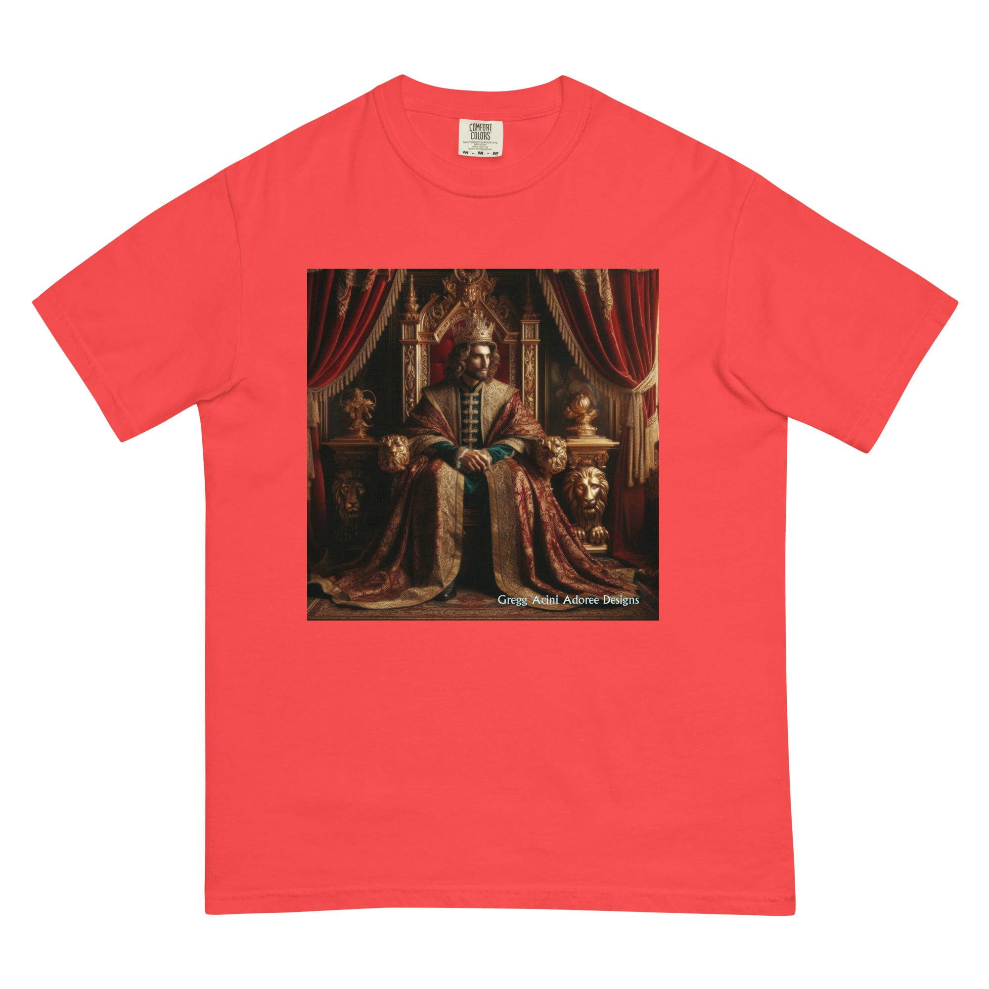 King2 Unisex garment - dyed heavyweight t-shirt - Gregg Acini Adoree Designs - Tee Shirt