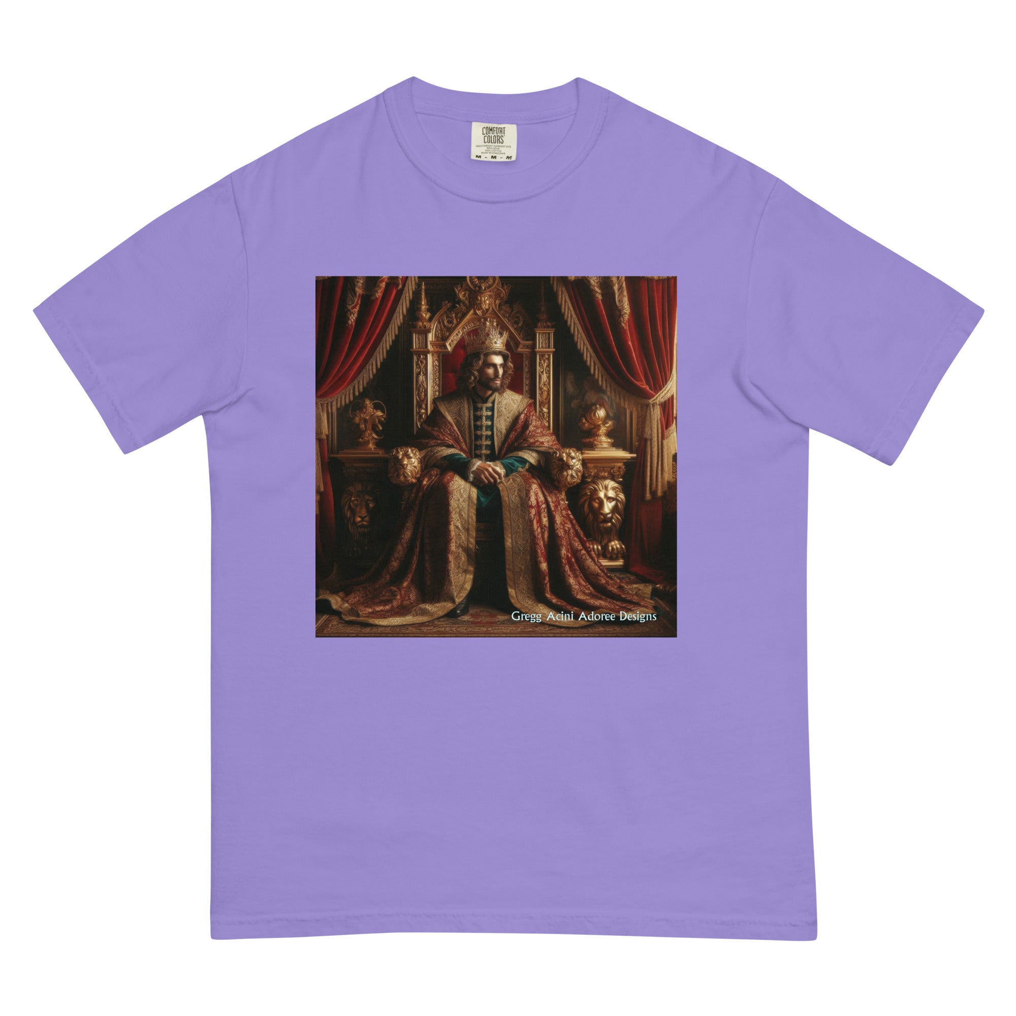 King2 Unisex garment - dyed heavyweight t-shirt - Gregg Acini Adoree Designs - Tee Shirt