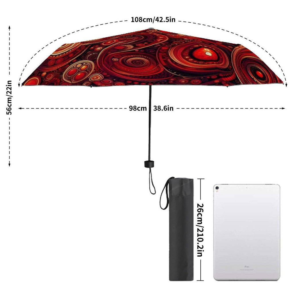 KL - DeepScarlet1 UV Protection Umbrella - Gregg Acini Adoree Designs - Umbrella