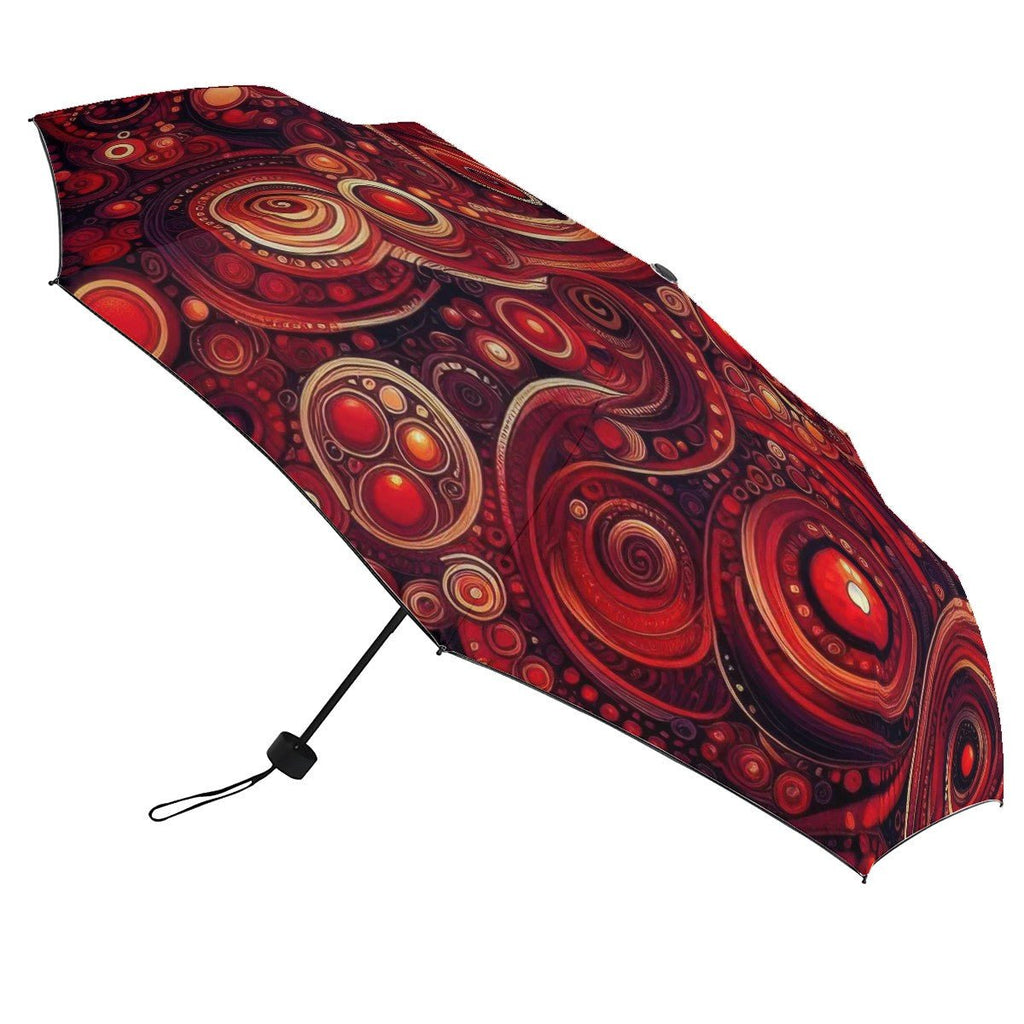 KL - DeepScarlet1 UV Protection Umbrella - Gregg Acini Adoree Designs - Umbrella