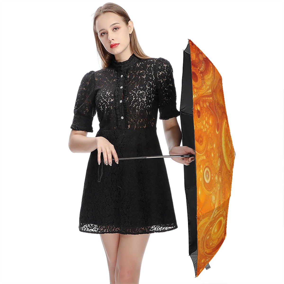 KL - Orange1 UV Protection Umbrella - Gregg Acini Adoree Designs - Umbrella