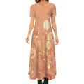 KL - Peach2 Crew Neck Short Sleeve Maxi Dress - Gregg Acini Adoree Designs - Dress
