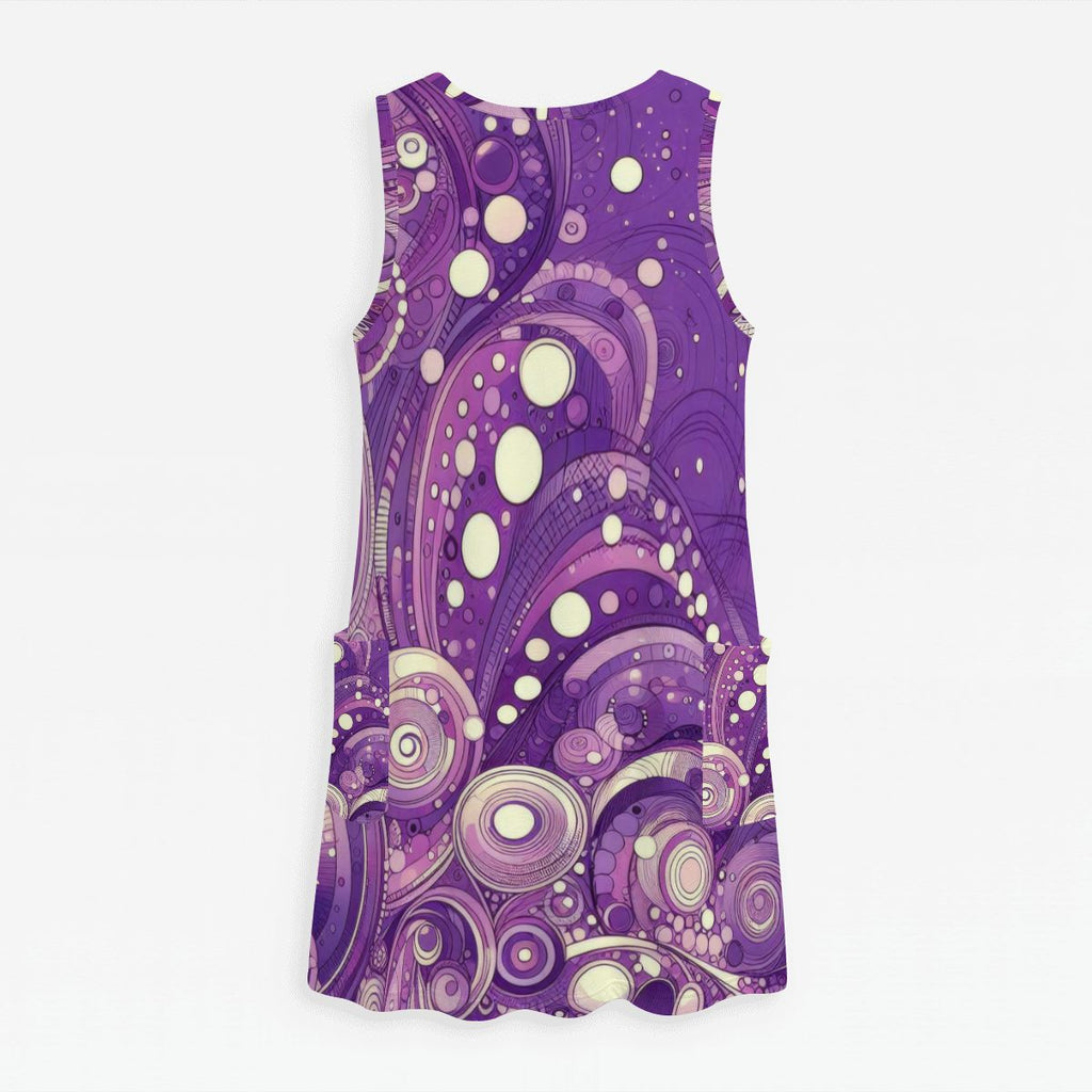 KL - Purple2 Women's Sleeveless Dress with Pockets - Gregg Acini Adoree Designs - Dress