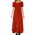 KL - Scarlet1 Crew Neck Short Sleeve Maxi Dress - Gregg Acini Adoree Designs - Dress