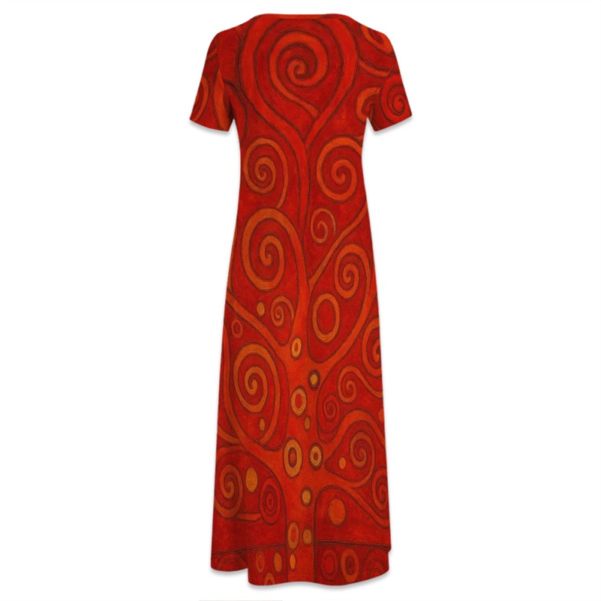 KL - Scarlet1 Crew Neck Short Sleeve Maxi Dress - Gregg Acini Adoree Designs - Dress