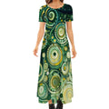 KL - Spring1 Crew Neck Short Sleeve Maxi Dress - Gregg Acini Adoree Designs - Dress