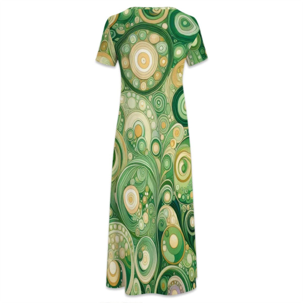 KL - Spring2 Crew Neck Short Sleeve Maxi Dress - Gregg Acini Adoree Designs - Dress