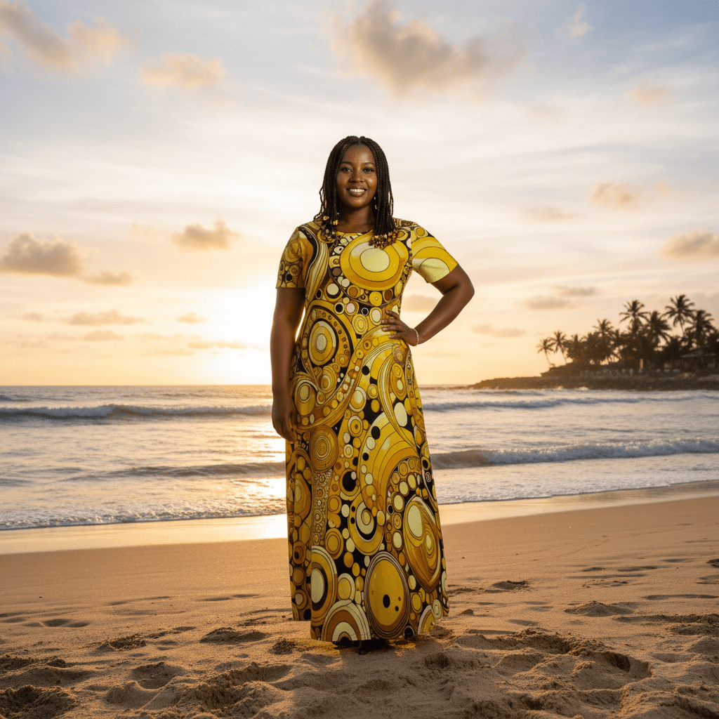 KL - Yellow1 Crew Neck Short Sleeve Maxi Dress - Gregg Acini Adoree Designs - Dress