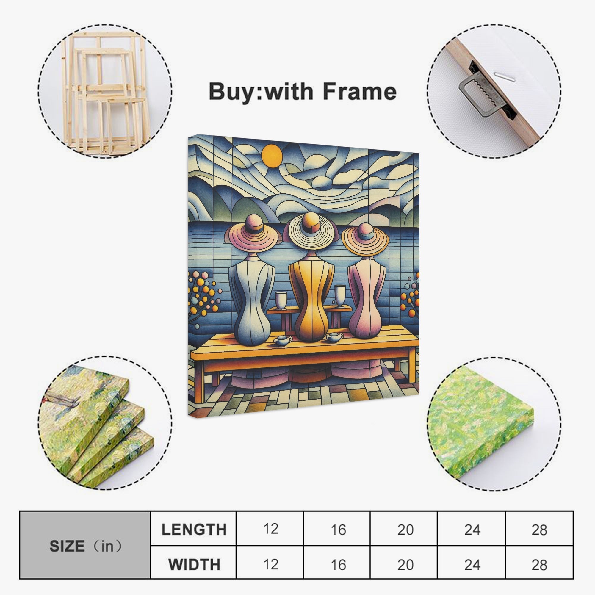 Klee Ladies 3 1:1 Ratio Canvas Painting - Gregg Acini Adoree Designs - Canvas