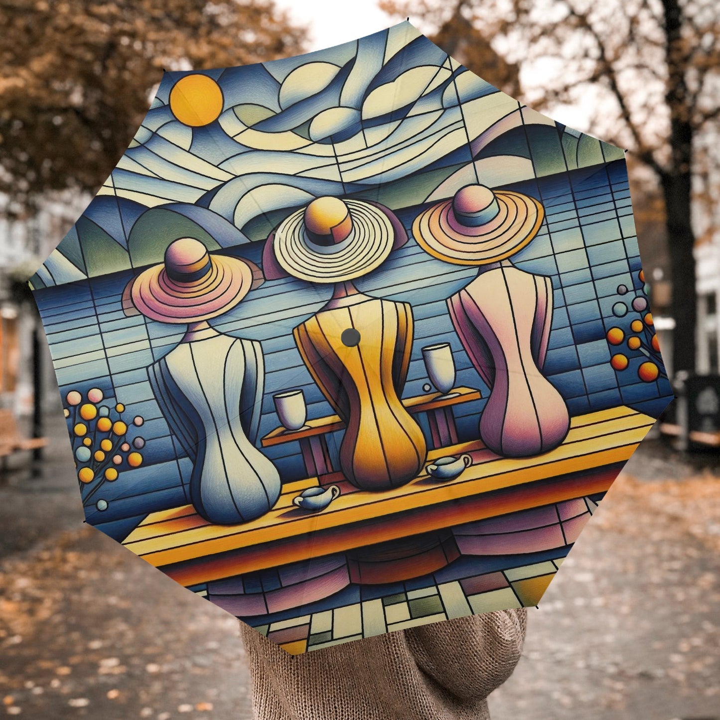 Klee Ladies 3 Automatic Folding Umbrella - Gregg Acini Adoree Designs - Umbrella