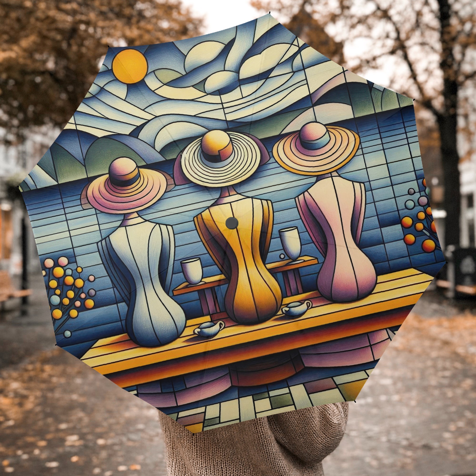 Klee Ladies 3 Automatic Folding Umbrella - Gregg Acini Adoree Designs - Umbrella