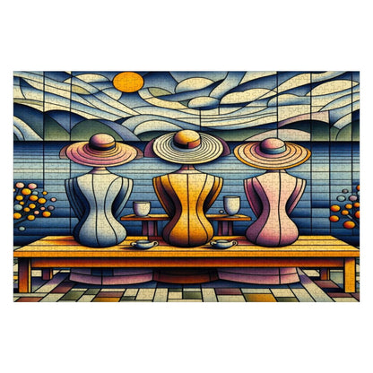 Klee Ladies 3 Wooden Jigsaw Puzzles 1000 pcs - Gregg Acini Adoree Designs - Jigsaw Puzzle