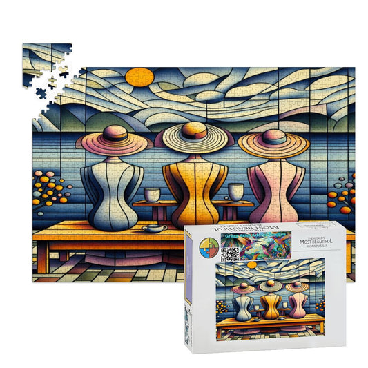Klee Ladies 3 Wooden Jigsaw Puzzles 1000 pcs - Gregg Acini Adoree Designs - Jigsaw Puzzle