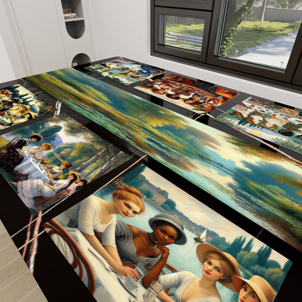 Ladies by the Lake Table Runner Placemat Set 7 Pieces - Gregg Acini Adoree Designs - Placemat